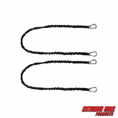 EXTREME MAX Extreme Max 3006.2891 BoatTector High-Strength Line Snubber&Storage Bungee Value-48" w Medium Hooks 3006.2891